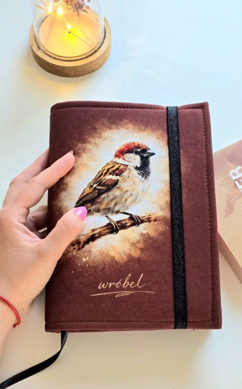 Okładka na książki - Wróbel